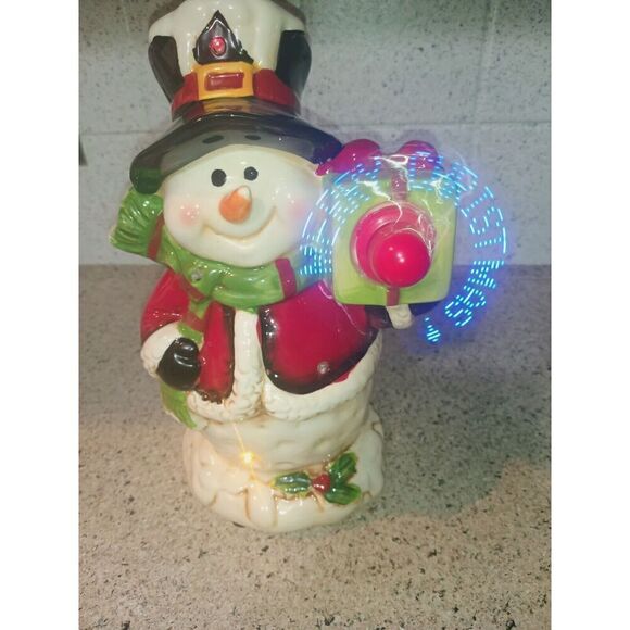 Christmas Light Up Musical LED Ornament Battery -  Snowman - Picture 10 of 10